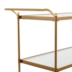 Modern 3 Shelf Metal Bar Cart Brass - Olivia & May -Olivia & May GUEST b7b7da48 294f 4f33 868f b8c72f34dfe3