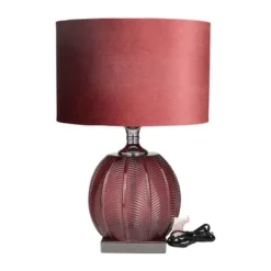 Glam Velvet Table Lamp Dark Red - Olivia & May -Olivia & May GUEST b7bbbab7 becd 4af5 856c eacb2ed94634