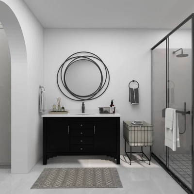 Metal Overlapping Circle Frame Wall Mirror- Olivia & May 17 Metal Overlapping Circle Frame Wall Mirror- Olivia & May - Image 15