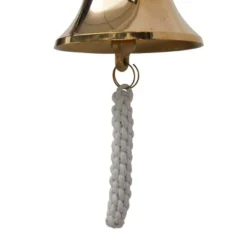Brass Decorative Bell With Rope Detail - Olivia & May -Olivia & May GUEST b8863584 e59a 4fc8 b526 99e63e0b5984