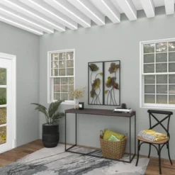 Metal Floral Wall Decor With Black Frame Set Of 2 Black - Olivia & May -Olivia & May GUEST b89c9dd9 f587 41ae b6cc a3c19025baa5