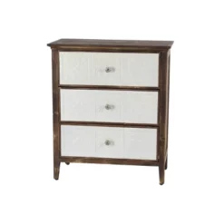 Farmhouse Wood And Enamel Cabinet With Drawers Brown - Olivia & May -Olivia & May GUEST b8b56d69 5ea1 4bbd 901d fb49e1fa7241