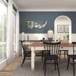 45" X 17" Coastal Wood Fish Wall Decor White - Olivia & May -Olivia & May GUEST b90683bb 2a4e 478b 9c39 84f8923fc13a