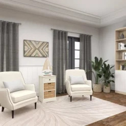 22" X 14" Decorative Coastal Pine Wood And Linen Sailing Boat Sculpture - Olivia & May -Olivia & May GUEST b91fe22d 8b87 4fce bb99 b82665d7707c