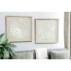 Shell Geometric Handmade Overlapping Shells Shadow Box With Canvas Backing Set Of 2 Cream - Olivia & May -Olivia & May GUEST b992a4b7 ff6d 4549 940e b12123fce82b