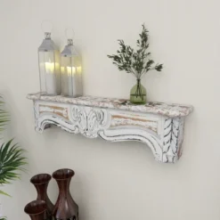 36" X 9" Farmhouse Fir Wood Wall Shelf - Olivia & May -Olivia & May GUEST b99d6fb5 fa98 4fd8 93fa 8c95f5a07d95