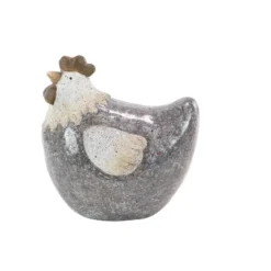 Magnesium Oxide Country Polystone Hen Garden Sculpture Gray - Olivia & May -Olivia & May GUEST ba71a443 356f 4fb5 8f44 0d1960222e90