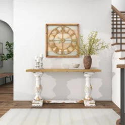 Contemporary Metal Vintage Wall Clock Brown - Olivia & May -Olivia & May GUEST baea05ee 7e51 4771 afa8 d40def602c14