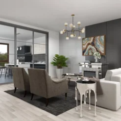 Contemporary Aluminum Melting Accent Table - Olivia & May -Olivia & May GUEST bb18d7e7 bbcb 4e6f 8fac 96c5d4a588c8