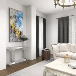 Glam Wood Console Table Clear - Olivia & May -Olivia & May GUEST bb1a2ceb a935 44e6 ae19 ffbf46ad4e0e