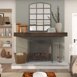 Set Of 3 Teak Wood Mushroom Handmade Live Edge Sculpture With Natural Smooth Finish Brown - Olivia & May -Olivia & May GUEST bb31ed8d dae7 4ad2 9f17 5f86b58f3c47