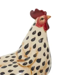 14" X 13" Farmhouse Ceramic Chicken Garden Sculpture Beige - Olivia & May -Olivia & May GUEST bbcbf4a1 88ae 401e a35e c62c21877572