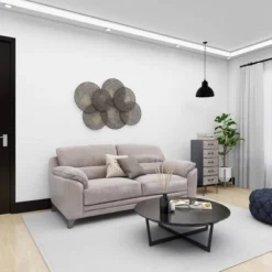 Metal Plate Overlapping Perforated Wall Decor Black - Olivia & May -Olivia & May GUEST bbd502ca e05f 4e9b 895d d56a8184b18d