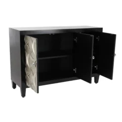 Modern Wood Rectangle Cabinet Black - Olivia & May -Olivia & May GUEST bc519ab8 66c3 4c84 9cbd 8171e6134415