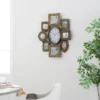 Metal 8 Photo Openings Wall Clock Green - Olivia & May -Olivia & May GUEST bd0a7250 c340 4f02 95b8 130f7b997707