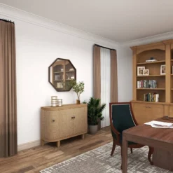 Traditional Carved Wood Curved Cabinet Brown - Olivia & May -Olivia & May GUEST bd60ad80 a88f 4bfa aee9 0d650460b5d0