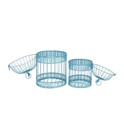 Set Of 2 Metal 15.6" Country Cottage Birdcage - Olivia & May -Olivia & May GUEST bd72bbfa 7e58 4370 a934 a23589371c57