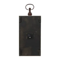 Wooden Pocket Watch Style Wall Clock With Hinged Door White - Olivia & May -Olivia & May GUEST bdf53d2d 3f18 4435 a410 deb7e2fc0ffc