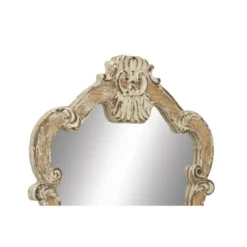 Wood Carved Acanthus Wall Mirror With Arched Top And Distressing Cream - Olivia & May -Olivia & May GUEST beb6db79 9ccd 4403 8be3 fba63d1a375c