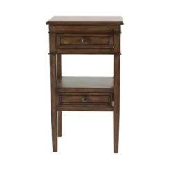 Distressed Wooden Side Table With Drawers - Olivia & May -Olivia & May GUEST bf19c413 9439 472c beae 05abd2f97493