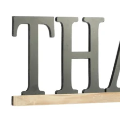 Wood Sign Thankful Wall Decor Black - Olivia & May -Olivia & May GUEST bf452418 e18d 4b6d ae0c 3e2e22e8b1f9