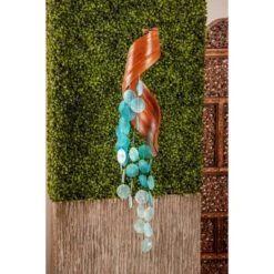 32" X 5" Metal Coastal Shell Abstract Windchime Teal - Olivia & May: Garden Patio Decor, Hanging Accent -Olivia & May GUEST bf6f837e d290 4245 a5ff b466d7ca7d95