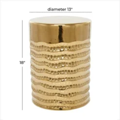 Glam Stoneware Accent Tables Gold - Olivia & May -Olivia & May GUEST bfa6dbf6 74c8 474d b82b 0501b0b9cab6