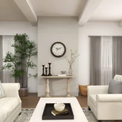 Metal Wall Clock With Bordeaux White - Olivia & May -Olivia & May GUEST bfbdb140 6262 4d42 8a79 093c904cc37b