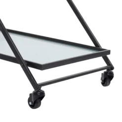 Industrial Metal Bar Cart Black - Olivia & May -Olivia & May GUEST bff64eec 75d9 48a4 8c73 e8aadefbc67f