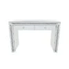Glam Mirror And Glass Console Table Desk Silver - Olivia & May -Olivia & May GUEST c12c2d52 a7d2 4fb1 b886 123ded4dcc47