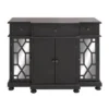 Glam Mirror And Wood Storage Cabinet Black - Olivia & May -Olivia & May GUEST c1d15791 f1fe 4b4d 8ecc ff7b7b22e9ed