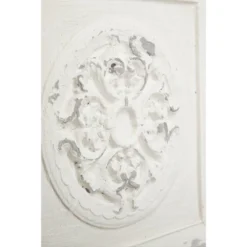 Vintage Fiberglass Floral Wall Decor Set Of 4 White - Olivia & May -Olivia & May GUEST c1f431b5 672e 486c 9cdf ac8f60bc8275