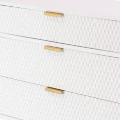 Modern 3 Drawer Wooden Chest With Knob Pulls White - Olivia & May 10 Modern 3 Drawer Wooden Chest With Knob Pulls White - Olivia & May -Olivia & May GUEST c1fb8628 ae97 461c a37d d491292ab162