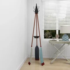 Metal Nautical Style Coat Rack Tripod Base - Olivia & May -Olivia & May GUEST c228ced7 1fa8 465f 9f2f df193f29ed87