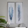 Set Of 2 Canvas Bird Feathers Framed Wall Arts With Silver Frames Blue - Olivia & May 2 Set Of 2 Canvas Bird Feathers Framed Wall Arts With Silver Frames Blue - Olivia & May -Olivia & May GUEST c2331d77 0299 4083 bba2 a79a337e956f
