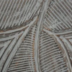 Set Of 2 Wooden Leaf Intricately Carved Wall Decors Gray - Olivia & May -Olivia & May GUEST c2459393 1dad 4b52 86ec b3d71ca9c1c1