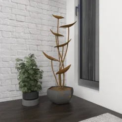 43" Metal Rustic Fountain Gold - Olivia & May -Olivia & May GUEST c293cea2 da3b 4316 bd1d 8a37a043a8cd