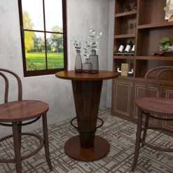 Rustic Gum Tree Wood Bar Height Table - Brown - Olivia & May -Olivia & May GUEST c29e4a60 22fd 424b b2b6 7b376ad4ca84