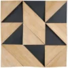 Olivia & May 31"x31" Wood Geometric Dimensional Triangle Wall Decor With Black Backing Brown: Modern Art Sculpture, Vertical Display -Olivia & May GUEST c2c37a75 00c8 4adf 9c2d b6229c581497