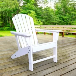32"x37" Traditional Resin Adirondack Chair - White - Olivia & May -Olivia & May GUEST c31aaaa3 83e2 4f54 ba9e 5c1d7bcb3aa2