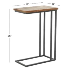 Rustic Metal Accent C-Table Brown - Olivia & May -Olivia & May GUEST c3232b7c 6b38 4f23 afbe ed4290fae633