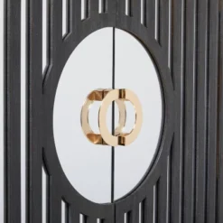 Art Deco Contemporary Mirrored Wood Cabinet Black - Olivia & May 27 Art Deco Contemporary Mirrored Wood Cabinet Black - Olivia & May -Olivia & May GUEST c3a1382f d9b0 4544 bf9d b63b1ccb03ee
