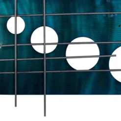 Metal Geometric Circle Cutouts Wall Decor Dark Blue - Olivia & May -Olivia & May GUEST c3ca0495 3c94 4483 abd9 72235a18d851