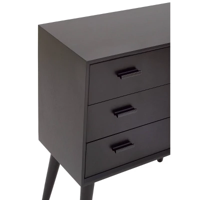 Modern Wooden Chest Black - Olivia & May 3 Modern Wooden Chest Black - Olivia & May