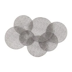 Metal Plate Overlapping Perforated Wall Decor Black - Olivia & May -Olivia & May GUEST c51c0faf 944d 46b3 9894 bb4a5b98ff85
