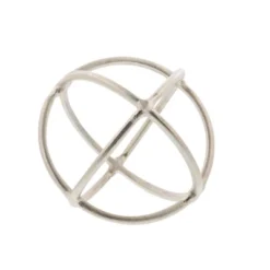 Olivia & May: Modern Reflections Nickel Finish Decorative Orb Silver 2pk : Aluminum, Indoor Tabletop Display -Olivia & May GUEST c53b25d5 bc76 46de 9f67 485497a8e195