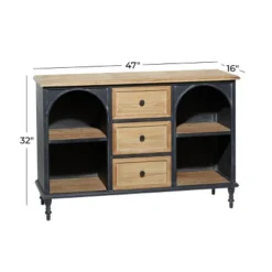 Farmhouse Wood And Metal Cabinet Black - Olivia & May 35 Farmhouse Wood And Metal Cabinet Black - Olivia & May -Olivia & May GUEST c5ad2310 c12e 4990 a310 ffec2180c1b4
