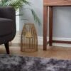 Modern Iron/Glass Decorative Caged Candle Holder - Olivia & May -Olivia & May GUEST c645df34 d2b7 4c36 8a37 52819cd0669a