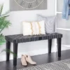 Rustic Birch Bench Black - Olivia & May -Olivia & May GUEST c6c62c0c 4b0a 48d1 97e8 a06c2405fb76