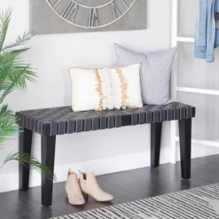 Rustic Birch Bench Black - Olivia & May